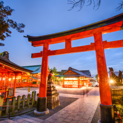 Fushimi Inari Taisha Shrine in Kyoto, Japan.