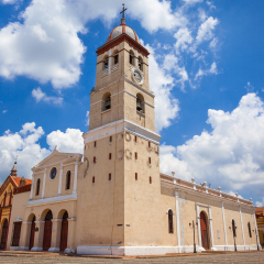 The cathedral of Bayamo (Catedral del Saltisimo Salvador de Bayamo), Cuba. Built in 1520, it is the second oldest church of Cuba.
