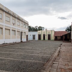 Plaza del Himno Nacional square in the center of Bayamo, Cuba