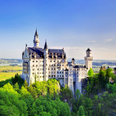 Neuschwanstein Castle the famous castle in Germany located in Fussen, Bavaria, Germany