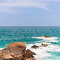 Scenery of the seaside of Wuzhizhou Island in Sanya, Hainan Island