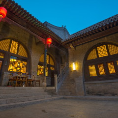 PINGYAO - JUNE 6: evening view of traditional courtyard house on June 6, 2015 in Pingyao, China. Courtyard houses in Pingyao are listed as UNESCO world heritage sites since 1997.