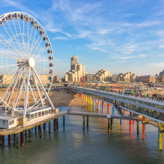 Scheveningen, The Hague, Netherlands, 12 March 2017 - Sunny Day At Scheveningen