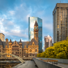 Nathan Phillips Square and Old City Hall - Toronto, Ontario, Canada
