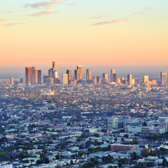 Downtown Los Angeles at Sunset