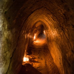 Famous Cu Chi tunnels. Vietnam