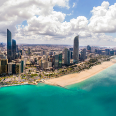 Aeria View of Abu Dhabi city  
