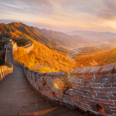 Great Wall of China in autumn