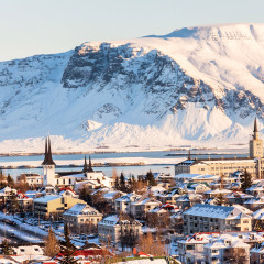 Reykjavik city view of Hallgrimskirkja, Iceland