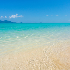 仙本那浅滩白沙海面风景