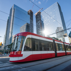 Street Cars during in Toronto city, Canada