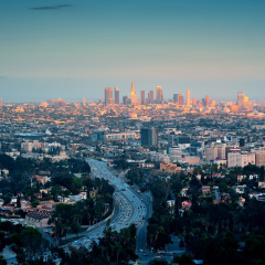 Los Angeles with urban buildings