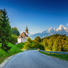 Maria Gern Church with Watzmann view Berchtesgaden Bavaria Alps Germany