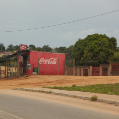 Hazyview, South Africa -  02 23 2018: A Coca-Cola Advertisement on the Wall of a Roadside Shop