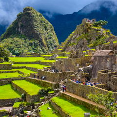 Ancient Inca city of Machu Picchu, Peru panoramic landscape