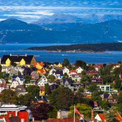 View of the cityscape of Stavanger in Norway.