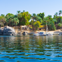 The Kitchener's island is also known as the Island of plants, it's popular tourist destination in Aswan, Egypt.