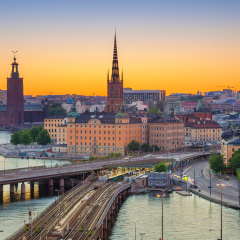 Stockholm. Cityscape image of Stockholm, Sweden during sunset.