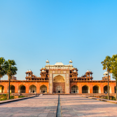 Tomb of Akbar the Great at Sikandra Fort in Agra - Uttar Pradesh, India