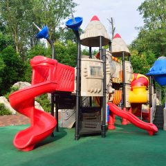 Children's amusement equipment on the green carpet