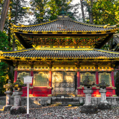 Toshogu Shrine at sunrise, Nikko, Japan.