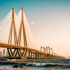 View of Bandra Worli Sea link, Mumbai