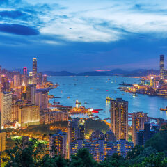 香港维多利亚港全景