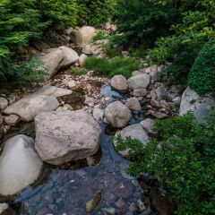 Qingdao Laoshan Mountain Stone River Scene