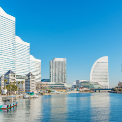 YOKOHAMA, JAPAN - February 11: Yokohama Minato Mirai 21 Area in Yokohama, Japan on February 11, 2015. It is a large urban development and the central business district of Yokohama, Japan.