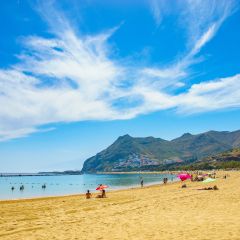 Tenerife, Canary Islands, Spain-Las Teresitas beach near San Andres