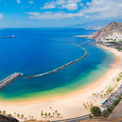 aerial view of Las Teresitas beach, Tenerife