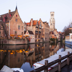 View from the Rozenhoedkaai in Bruges