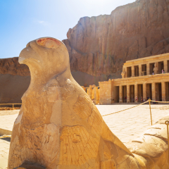 Architecture of the Mortuary Temple of Queen Hatshepsut in Egypt