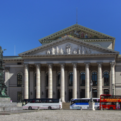 Munich, Germany - August 29, 2015: New Residence Theatre of the Residence in Munich located in the inner city close to Odeonsplatz and houses the Bavarian State Theatre