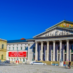 MUNICH, GERMANY, AUGUST 20, 2015: The National Theatre of Munich, Located at Max-Joseph-Platz Square in Munich, Bavaria, Germany
