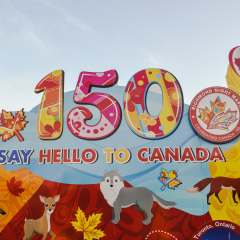 June 16 2017- 150 Canada Celebration at Richmond Night Market BC Canada.