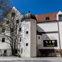Munich, Germany - April 21, 2015: The Stadtmuseum of Munich shows the history of the city and how it developed over the centuries, the museum is located at St.-Jakobs-Platz