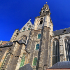 Side view to St Paul church in Antwerp, Belgium