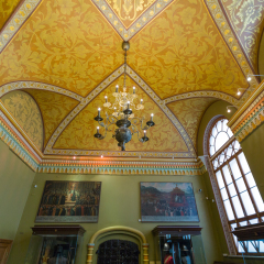 MOSCOW, RUSSIA - FEBRUARY 14, 2017: Inside the Russian State Historical Museum. The largest museum of national history of the Russia