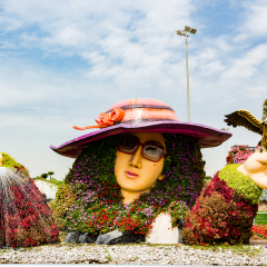 Dubai, UAE - 28th Feb, 2016: Scenic beauty at Dubai Miracle Garden