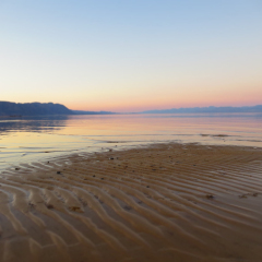 Sunset at the sea ( Red sea coast, South Sinai, Egypt).