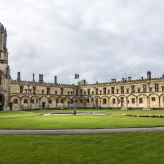 OXFORD, UNITED KINGDOM - FEB 26, 2017: view to christ church college in Oxford, England