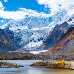 Tibet magnificent glacier snow-capped mountains