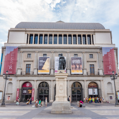MADRID, SPAIN - JUNE 29: Royal Theater in Madrid, Spain on June 29, 2016. Madrid is the capital of Spain.