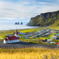 Beautiful view of Vik village - Iceland