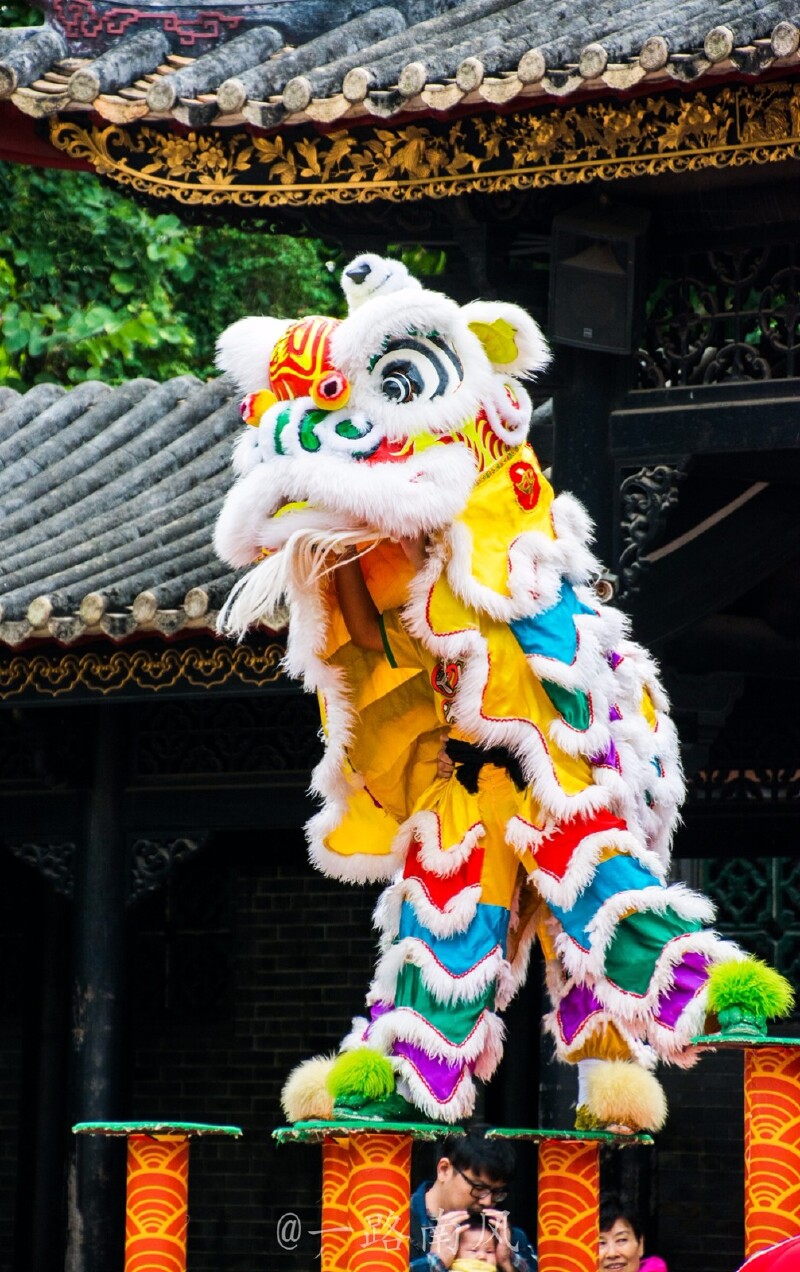 原来从事舞狮的都是些少年,不由得感叹"后