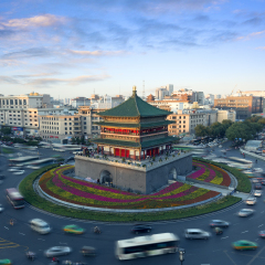 
China Xi'an city landmark, the bell tower