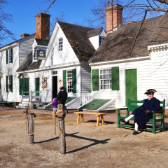 COLONIAL WILLIAMSBURG - DECEMBER 1: Festive natural holiday decorations can be seen throughout the city. Saturday, December 1, 2012. December 1, 2012, Williamsburg Virginia.