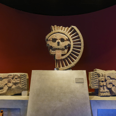 Mexico City, FEB 16: Beautiful rock hertiage of the National Museum of Anthropology (Museo Nacional de Antropologia, MNA) on FEB 16, 2017 at Mexico City