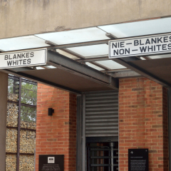 Oct. 13, 2014, Apartheid Museum, Cape Town, South Africa.  The provocative entrance to the Apartheid Museum in Cape Town, South Africa.